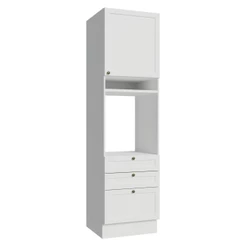 Torre Quente 60 cm 1 Porta 3 Gavetas Branco Vik Madesa