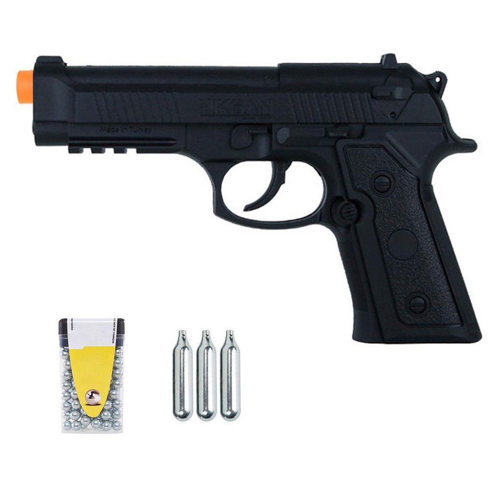 Pistola de Pressão CP92 4.5mm Preta - Niksan + Acessórios em Oferta na Shopee