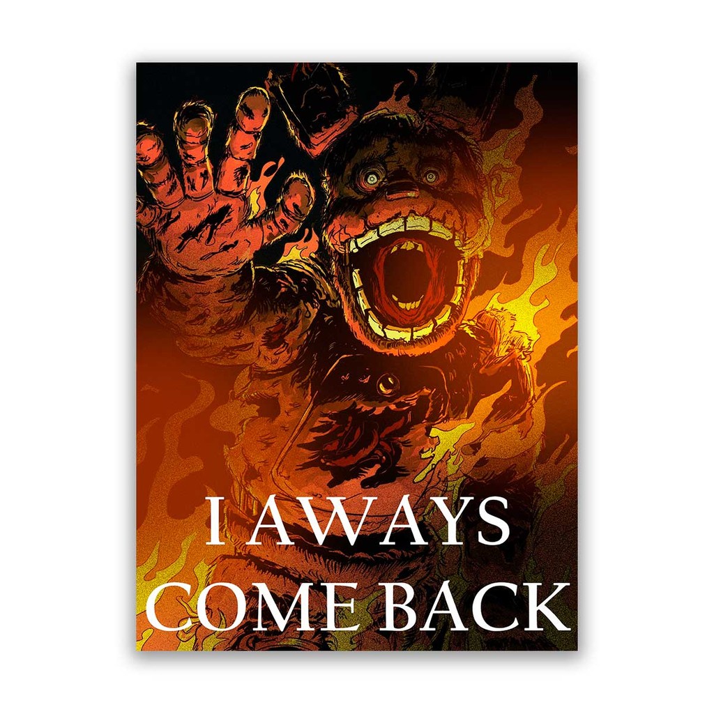 Placa decorativa Springtrap I aways come back FNAF