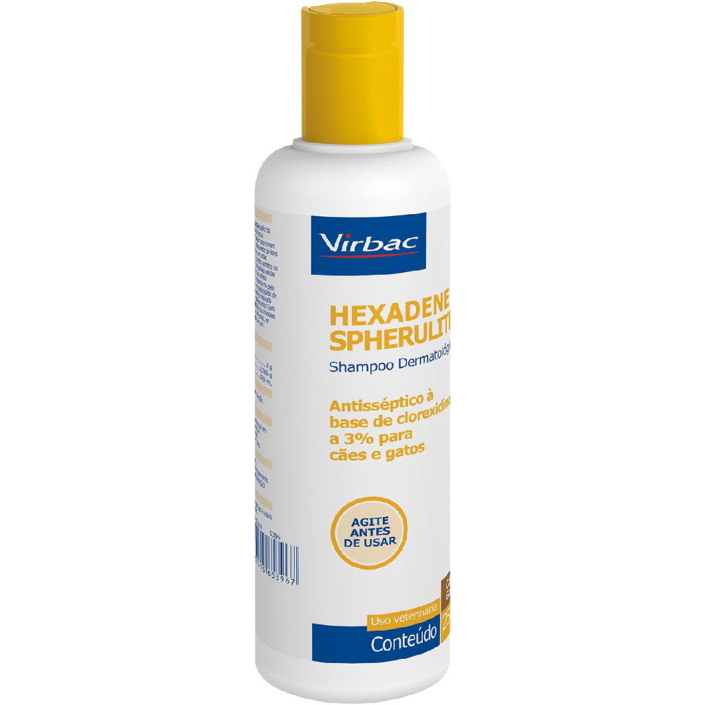 Hexadene Sphrerulites 500Ml Shampoo Antiséptico Cães e Gatos