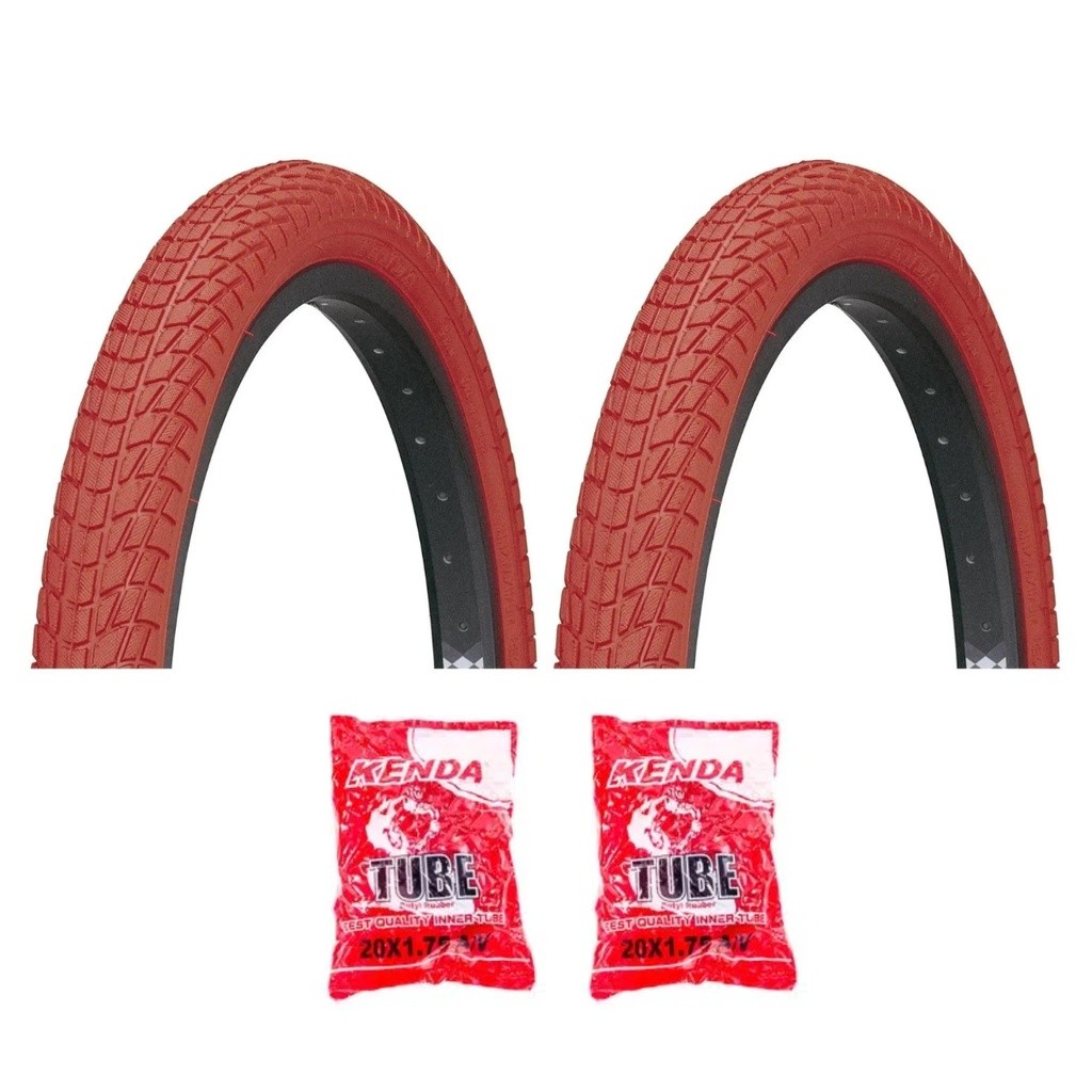 Par Pneus Bike Kenda Kontact Colorido Aro 20 X 1.95 + 2 Camaras em Oferta na Shopee
