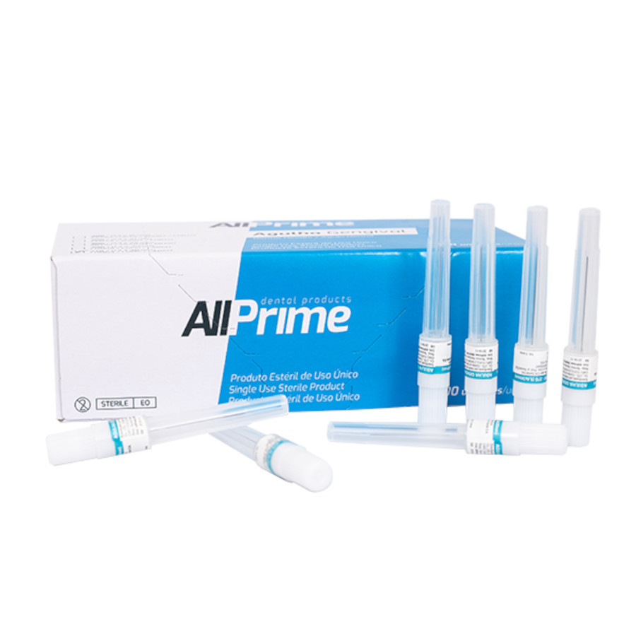 Agulha Gengival 27g, 30g 0,4x30mm curta ou Longa C/100 Unid - Allprime em Oferta na Shopee