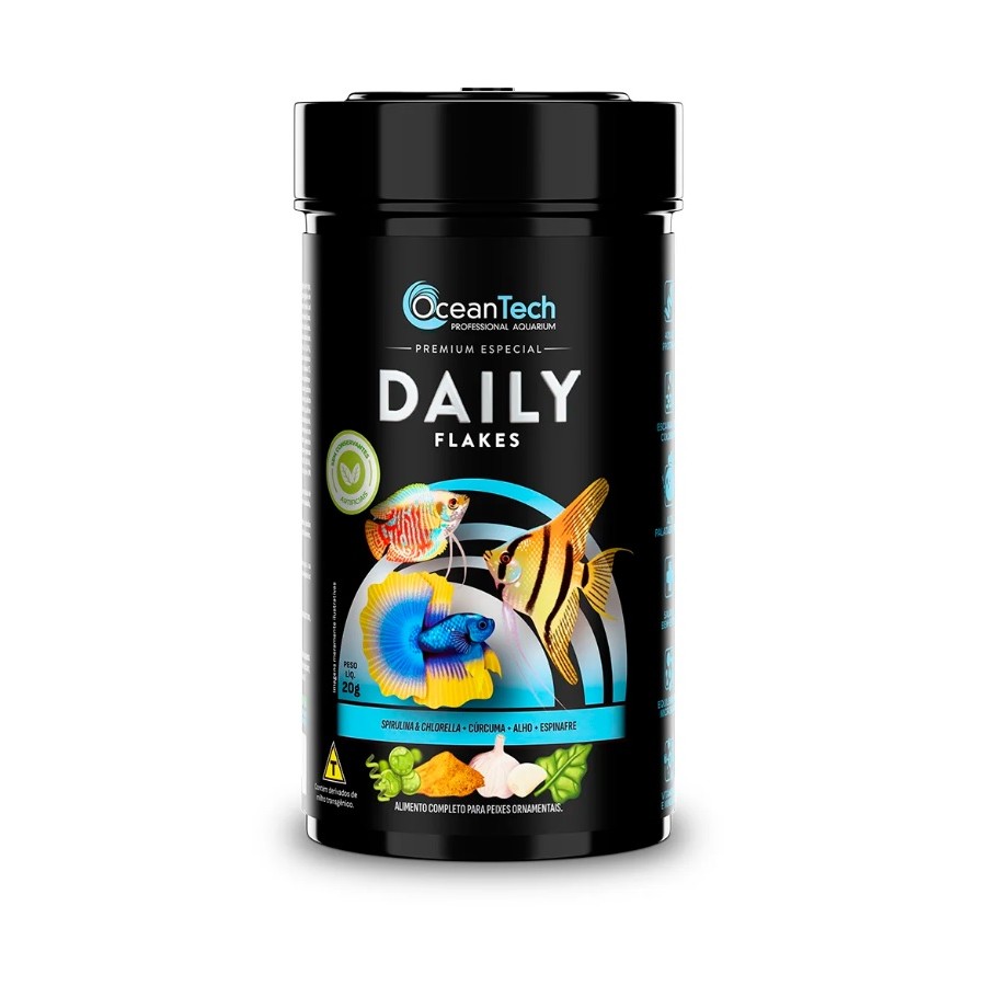 Ração Ocean Tech Daily Flakes 20g - Premium Especial