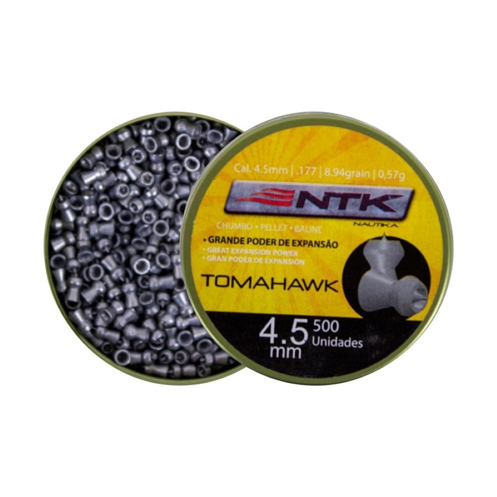 Chumbinho Tomahawk 4.5mm 500un. - Nautika em Oferta na Shopee