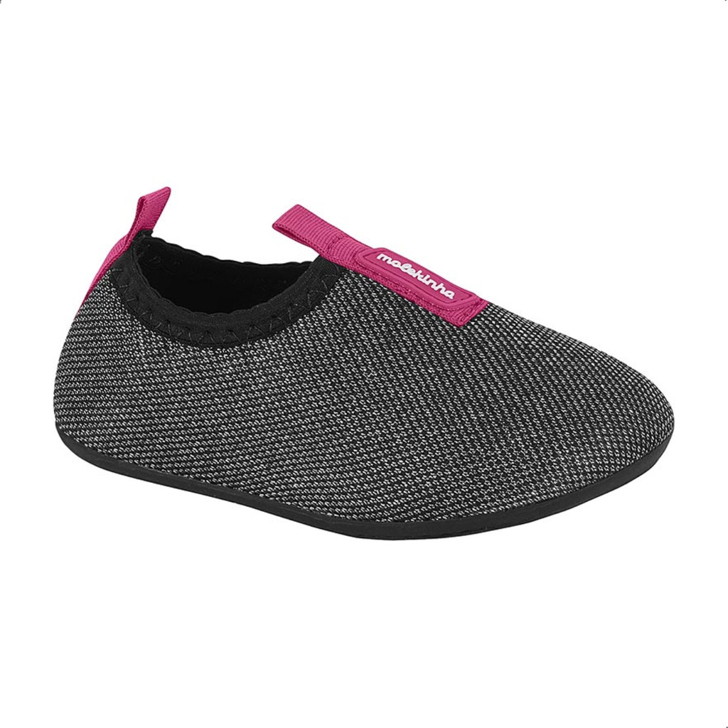 Sapatilha Bebê Molekinha Menina Meia Knit Slip On Conforto