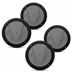 Kit 4 Telas de proteção Classic Plásticas Preta Fiamon para Alto Falantes de 6 polegadas