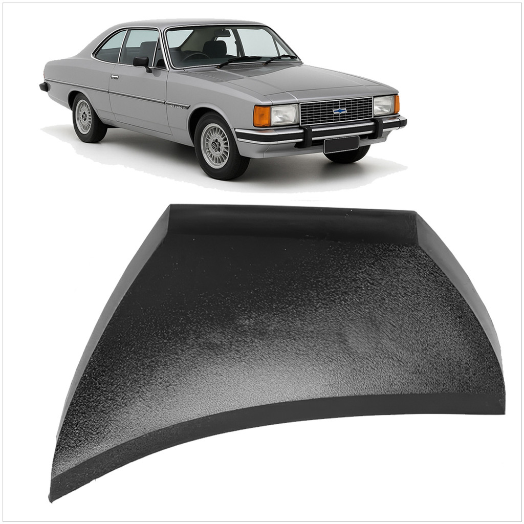 Polaina Ponteira Preta Parachoque Dianteiro Opala 1980 a 1984