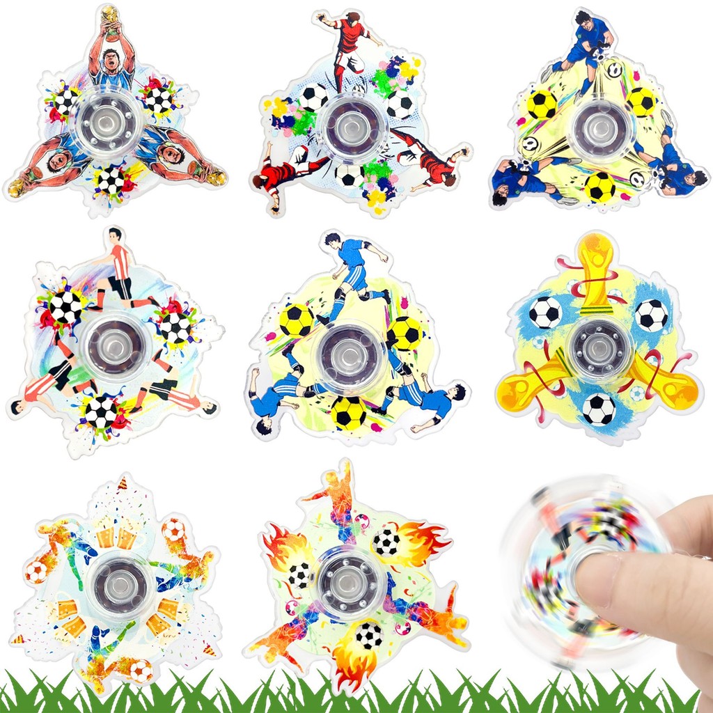Jogando padrão de futebol Fidget spinner copa do mundo fãs jogos copa europeia girador de futebol adulto brinquedos de d