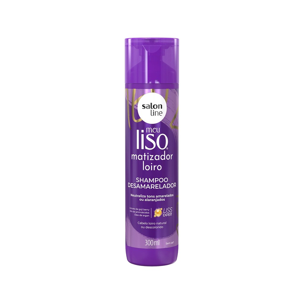 Shampoo Meu Liso Matizador Loiro Salon Line 300ml - Beauty