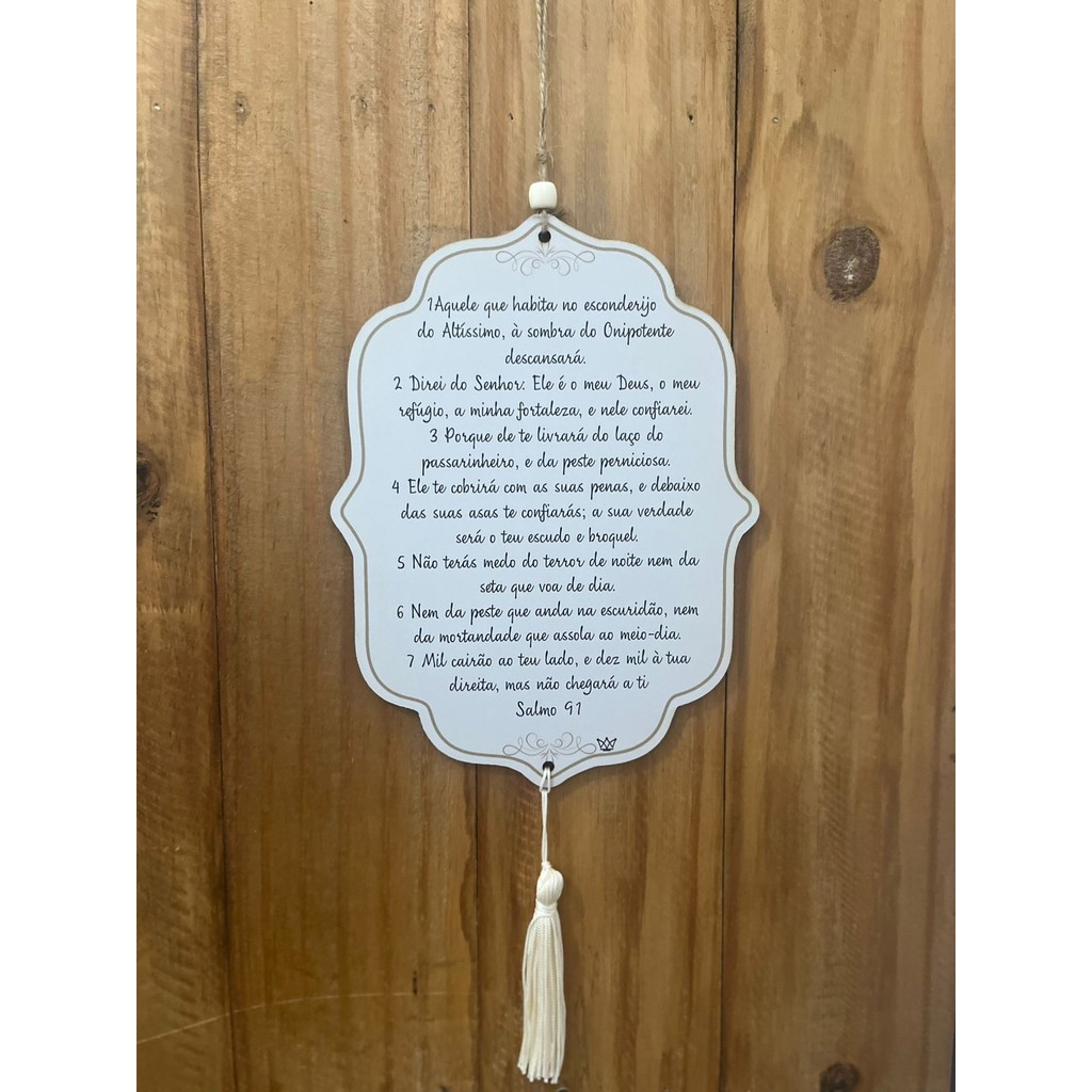 Mobile Salmo 91 Decoração Religiosa Salmo 91 Versículos Bíblia Deus  em Oferta na Shopee