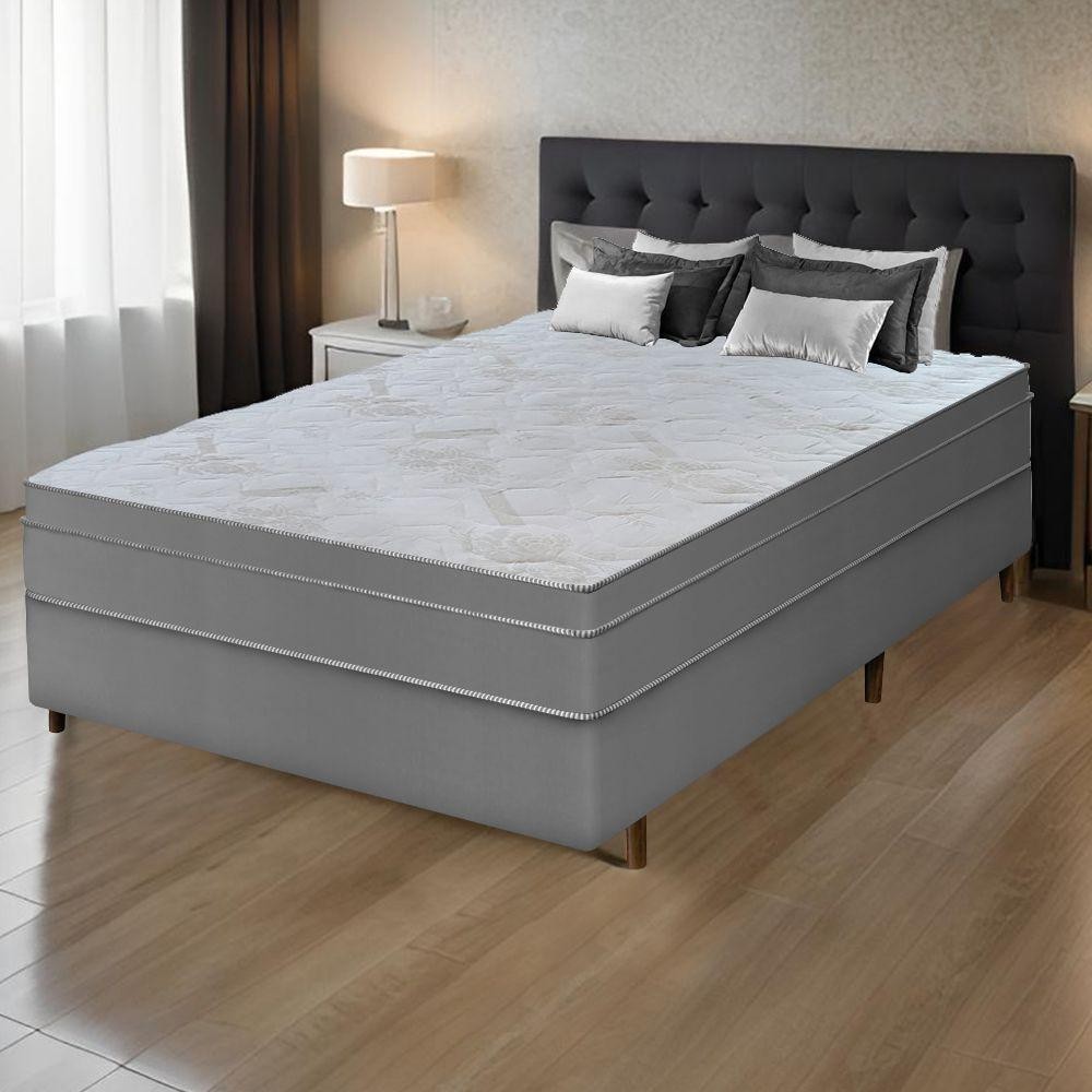 Colchão Casal Com Massageador Espuma D33 Função Ortopédica 138x188cm Cinza em Oferta na Shopee