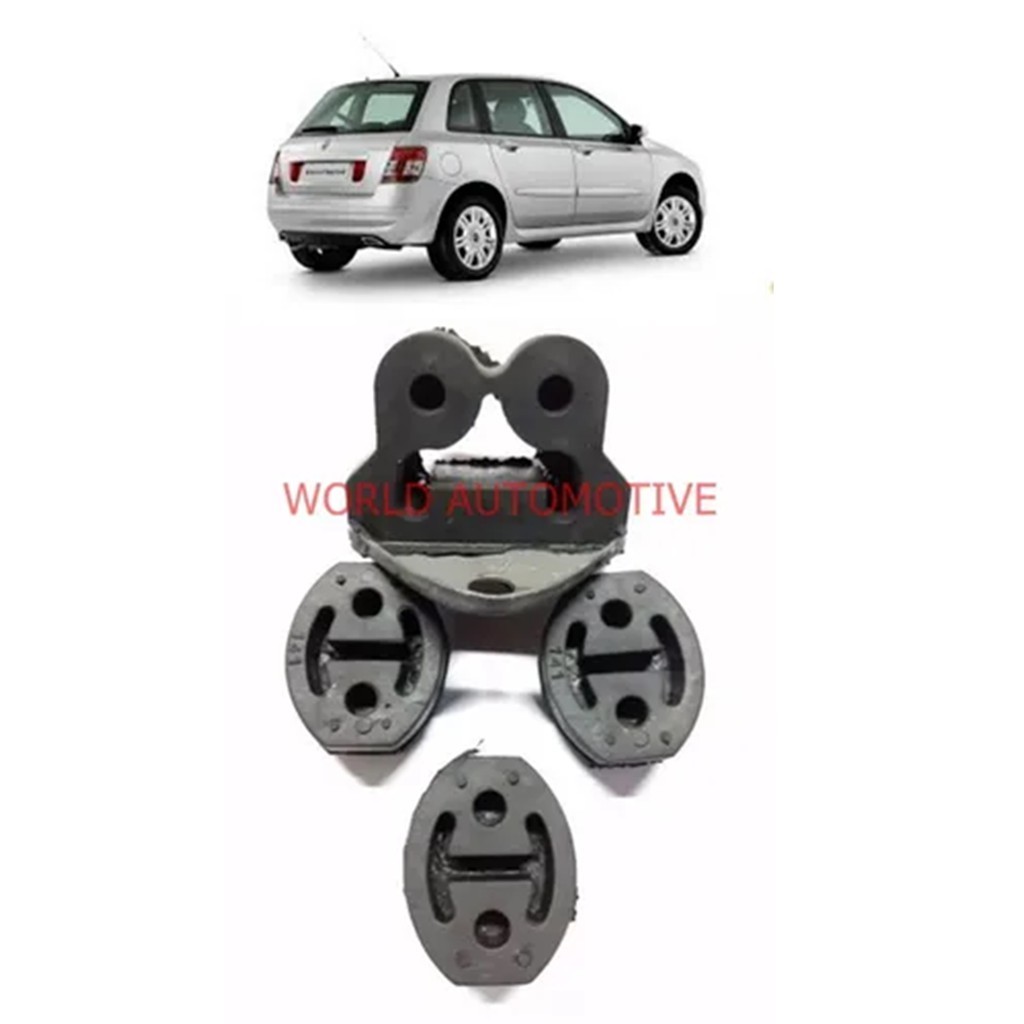 Borracha Coxim Escapamento Fiat Stilo Bravo Kit C/ 4pç
