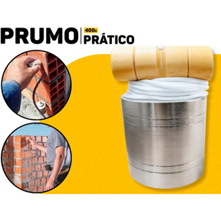 Prumo De Parede 400g Fertak Metal C/ Apoio De Madeira P/ Construção E Alvenaria Ferramenta Profissional	 em Oferta na Shopee