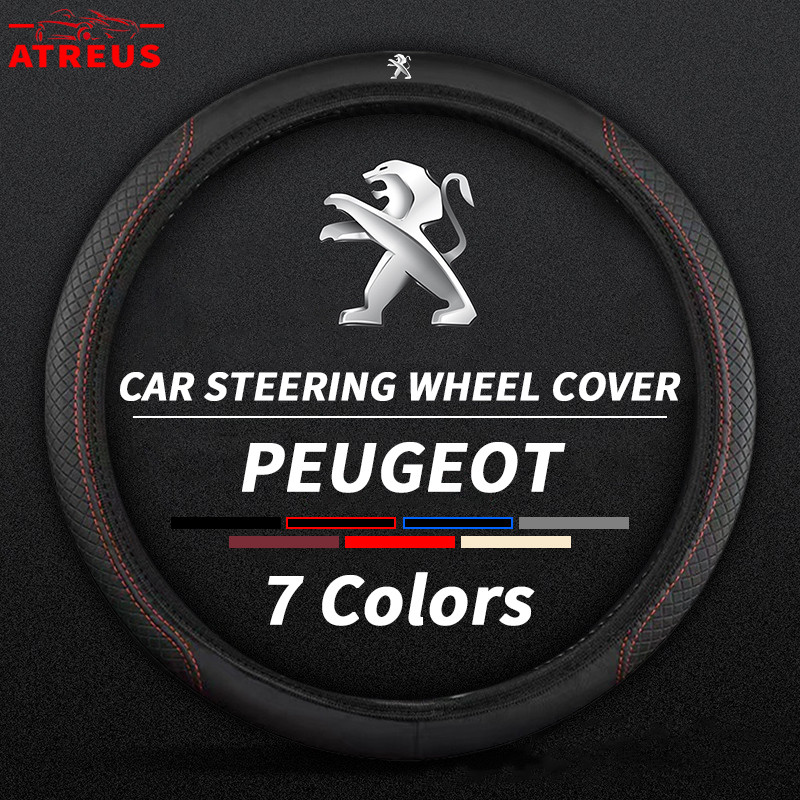 Peugeot Capa Protetora Do Volante Carro Antiderrapante Tampa Do Volante De Couro Para Peugeot 206 208 207 307 308 2008