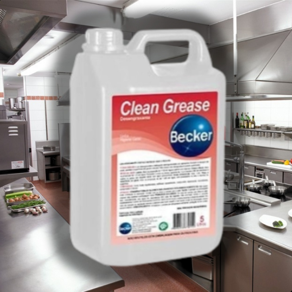 Detergente Desengraxante Desengordurante Clean Grease 5l Becker super concentrado para Limpeza Geral