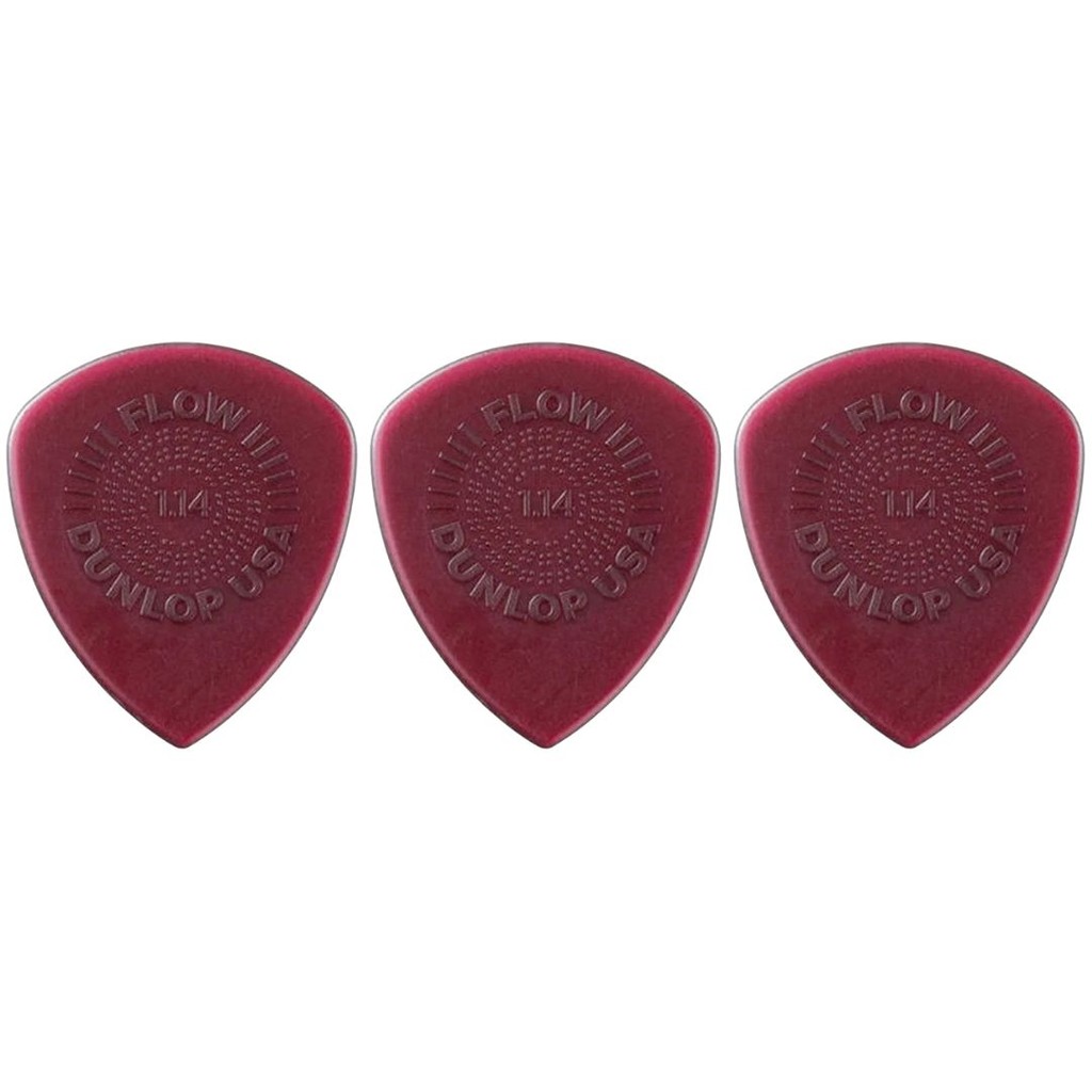Kit 3 Palhetas Dunlop Flow Standard Grip 549R 1.14mm