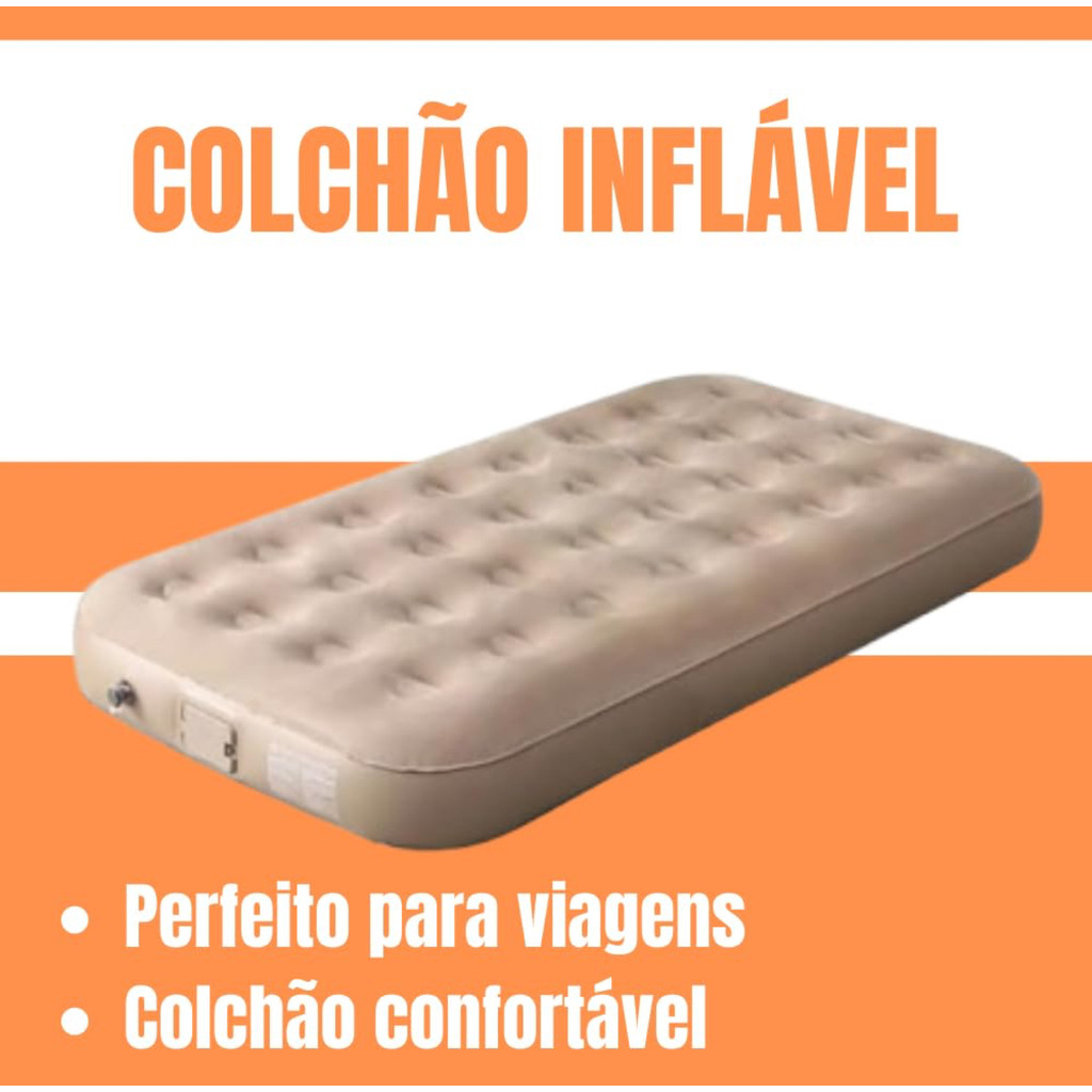 Colchão Inflável Casal Queen Vem Com Uma Bomba Inflável De Bateria De Lítio Embutida E Removível
