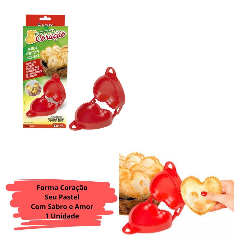 Forma Para Cortar  Fechar Modelar  Pastel Fogazza Risole  Formato Coração Pastel Salgado Doce-NEW em Oferta na Shopee