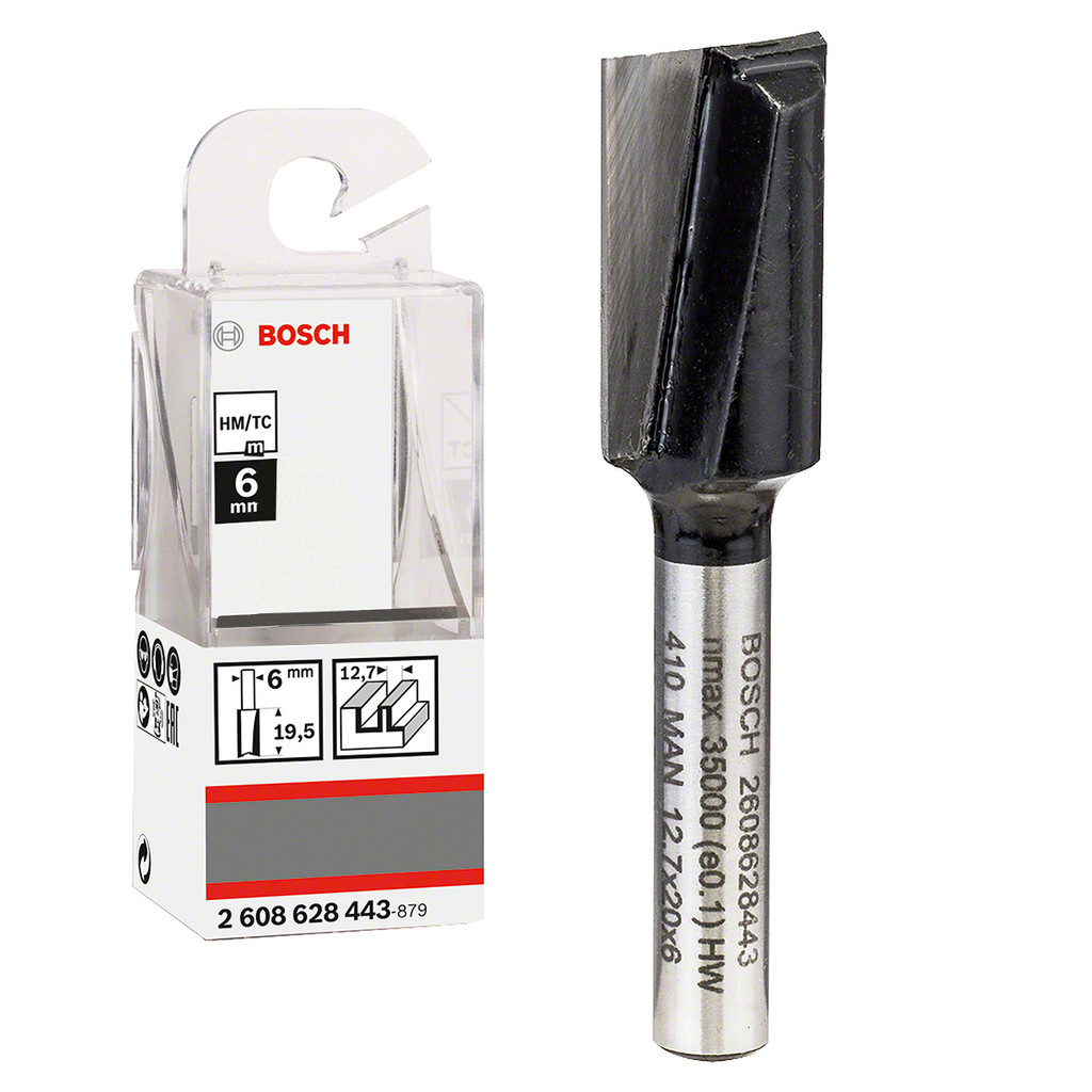Fresa Paralela Dupla 12,7mm Bosch Haste 6mm Standard for Wood em Oferta na Shopee