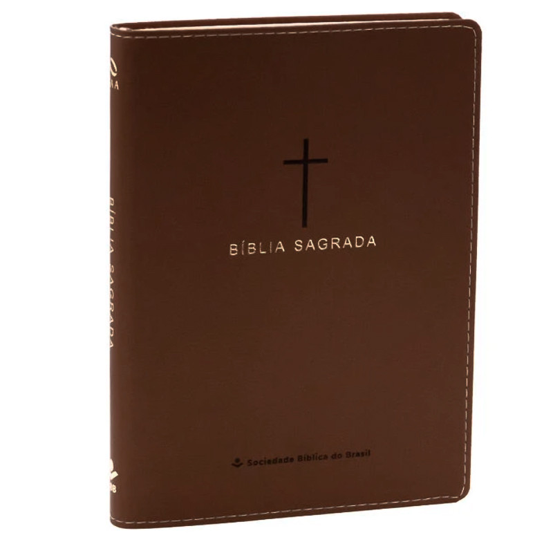 Bíblia Sagrada Slim | NAA | Luxo Cruz Marrom em Oferta na Shopee