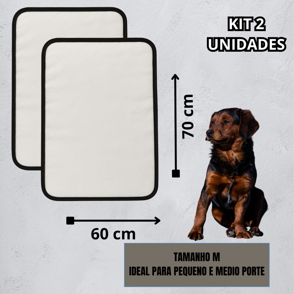 Tapetes Higiênicos Lavável Reutilizável Kits 2 Unidades para Pet Dog Xixi Gato Educador — imagem 2 de 2