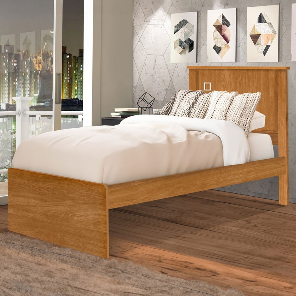 Cama de Solteiro Barcelona Nature - Tebarrot em Oferta na Shopee