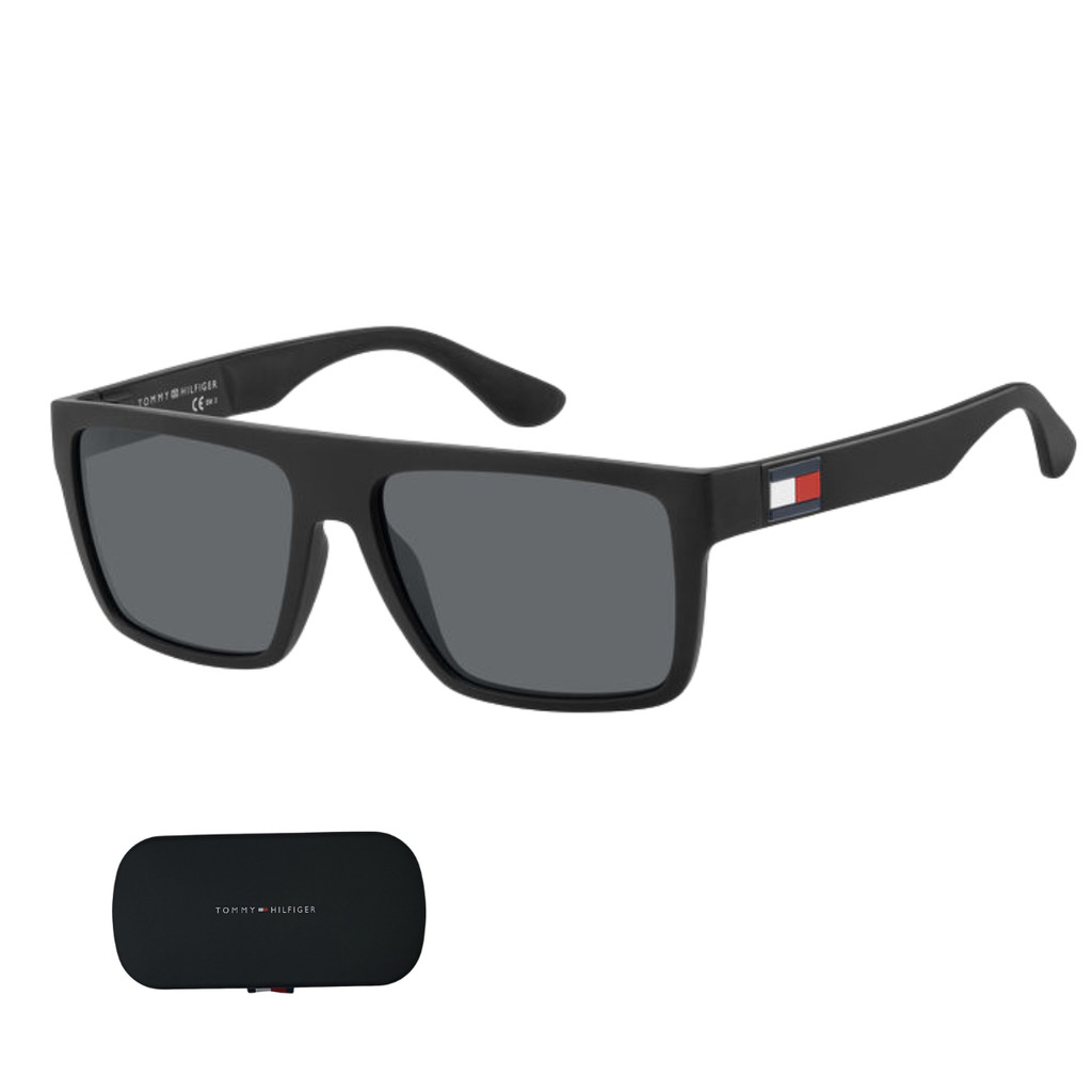 Óculos De Sol Tommy Hilfiger Preto Clássico TH 1605/S Tamanho 56 em Oferta na Shopee