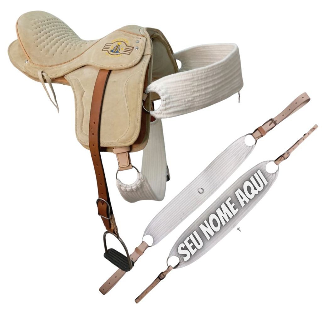 Sela Semi Profissional Montaria Cavalo Couro Legitimo conjunto de lã