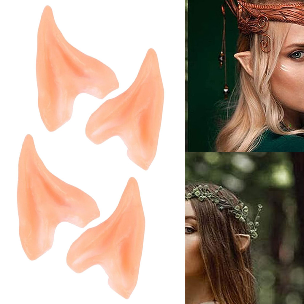 Orelhas De Elfo De Halloween , 2 Pares De Látex , Decoração De Cosplay Fantasia De Máscaras , Adereços De Fotos De Fadas em Oferta na Shopee