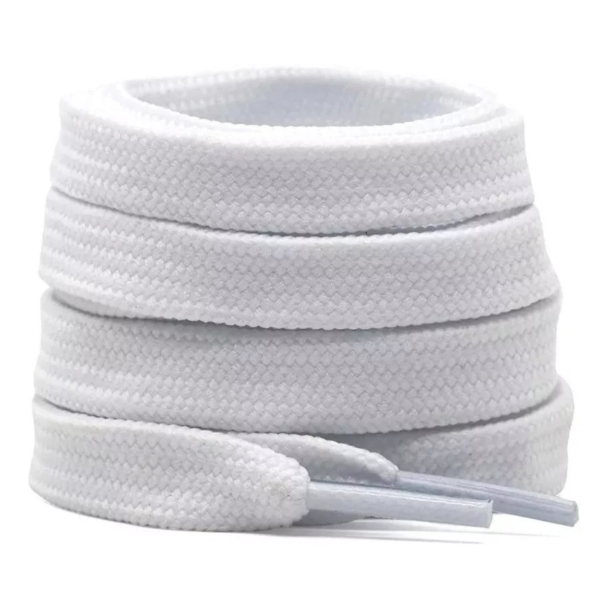 1 PAR DE ATACADOR CADARÇO POLIÉSTER MOLETOM E TENIS QUALIDADE CADARÇO TOP BRANCO OU PRETO 1,20 CM
