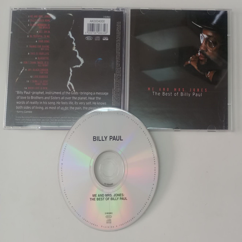CD BILLY PAUL ME AND MRS. JONES: THE BEST OF BILLY PAUL