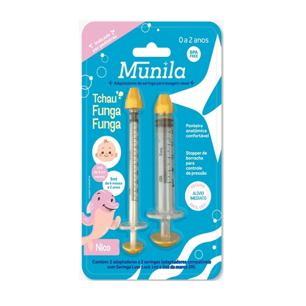 2 Seringas Lavagem Nasal 2 Adaptadores Bebê Infantil Munila em Oferta na Shopee