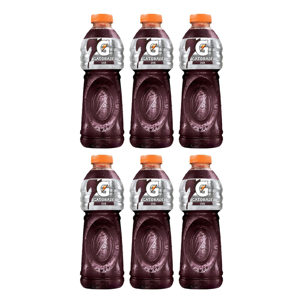 Kit C/6 Gatorade Isotônico Sabor Uva - Garrafa Pet 500ml