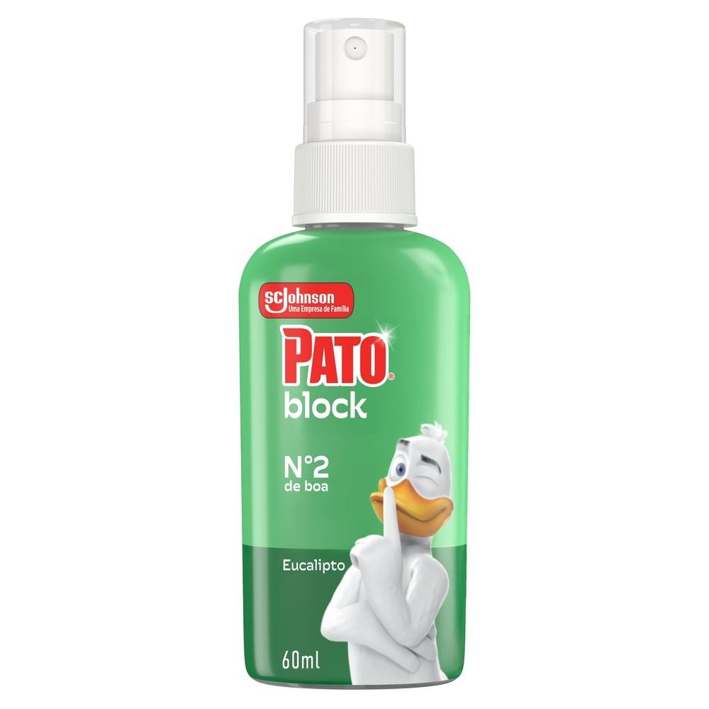 Odorizador Sanitário Líquido Eucalipto Pato Block 60ml Spray em Oferta na Shopee