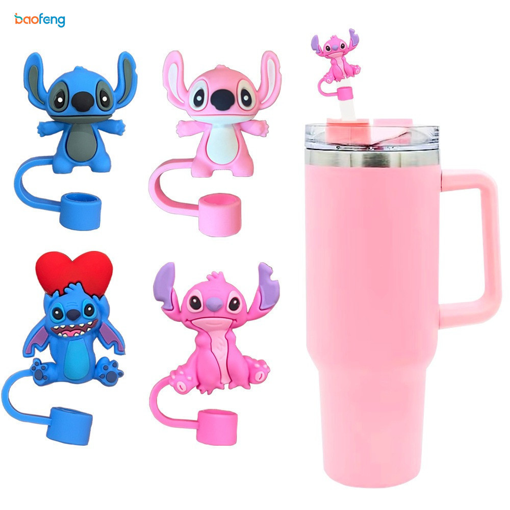 Capa De Palha De Silicone De 10 Mm , Tampa De Canudos De Anime E Desenhos Animados , Ponta Copo em Oferta na Shopee