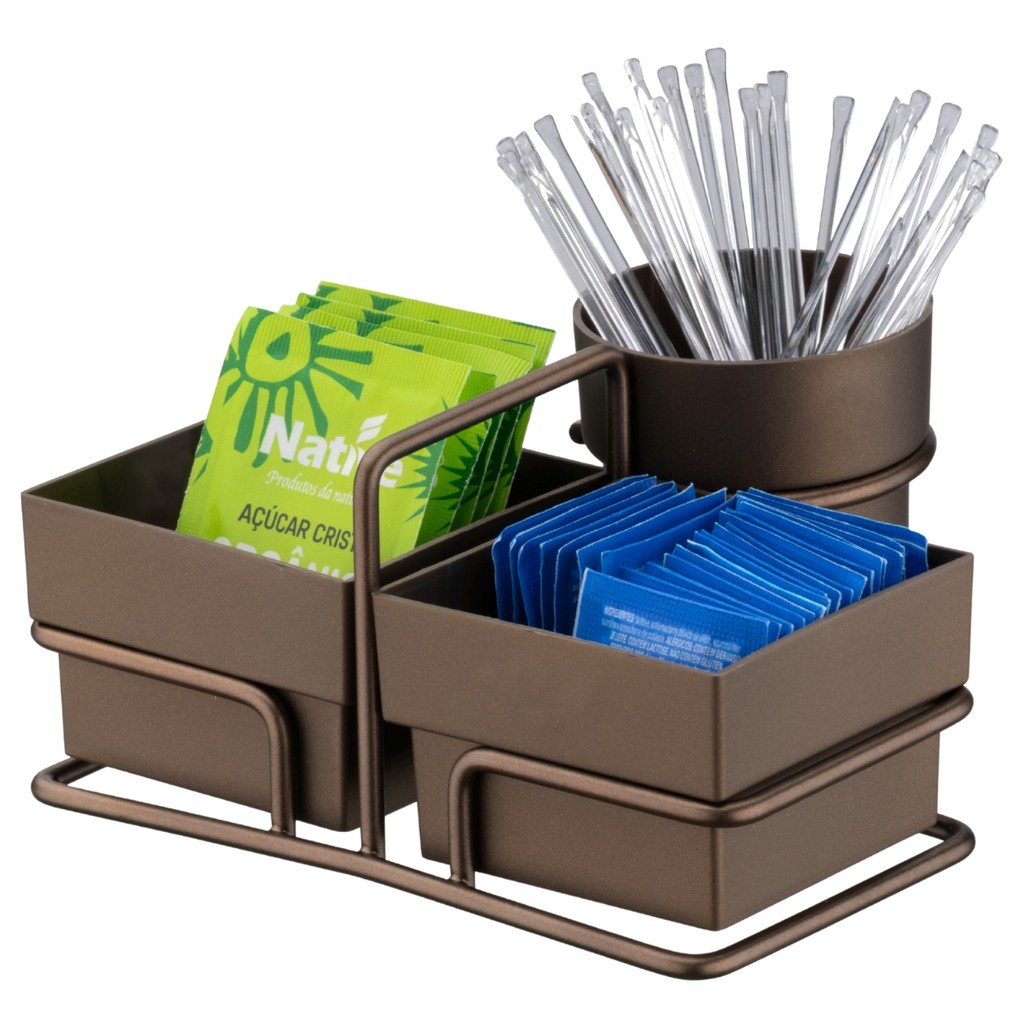 Organizador de Sachês Açúcar Adoçante Mexedor Café Future em Oferta na Shopee