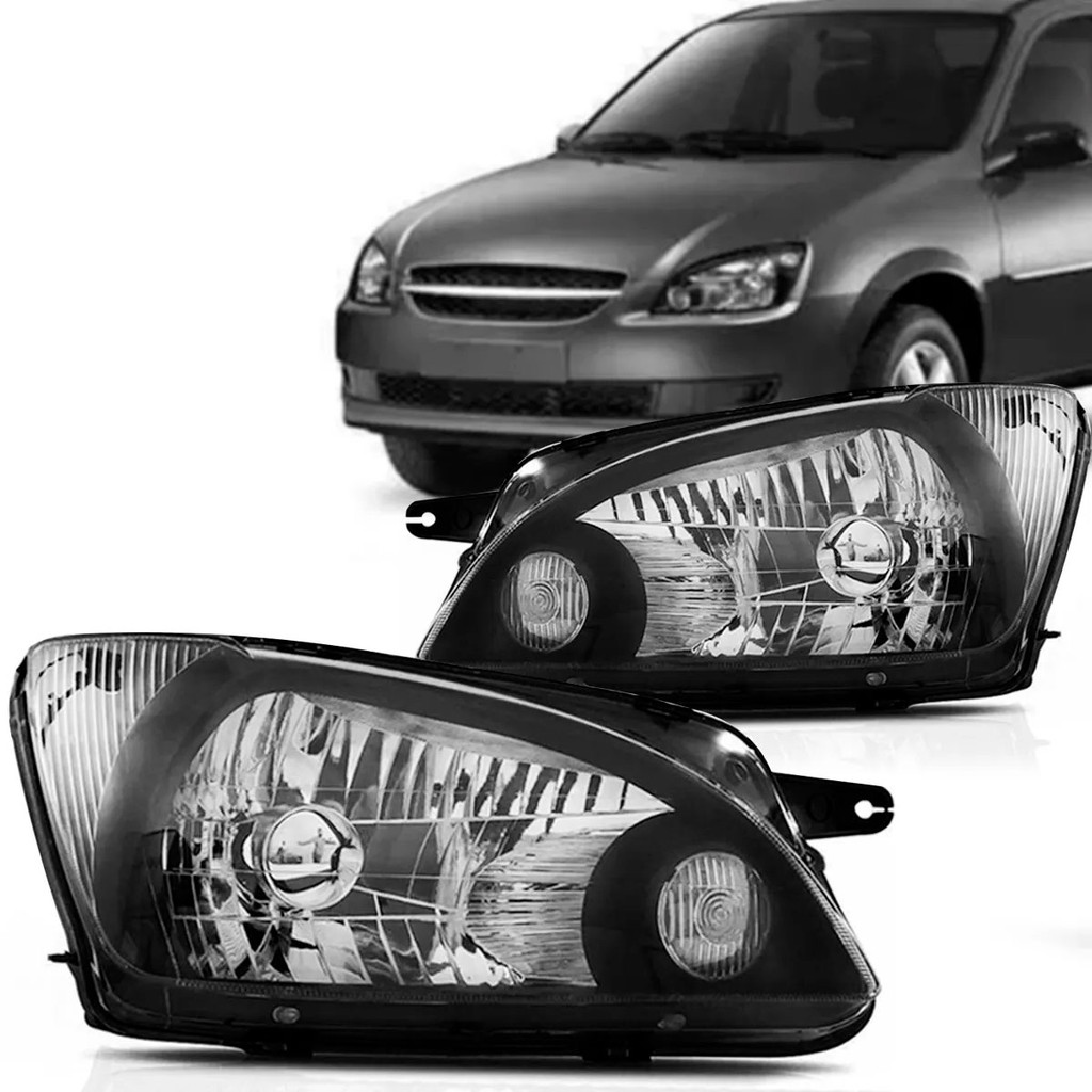 Farol Corsa Classic 2010 2011 2012 2013 2014 2015 2016 Mascara Negra