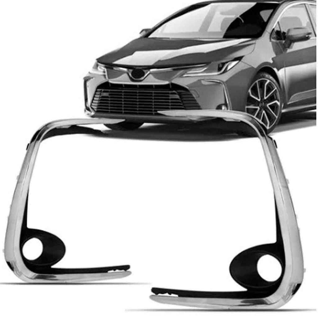 Grade Moldura Milha Corolla 2020 2021 2022 2023 Com Moldura Cinza
