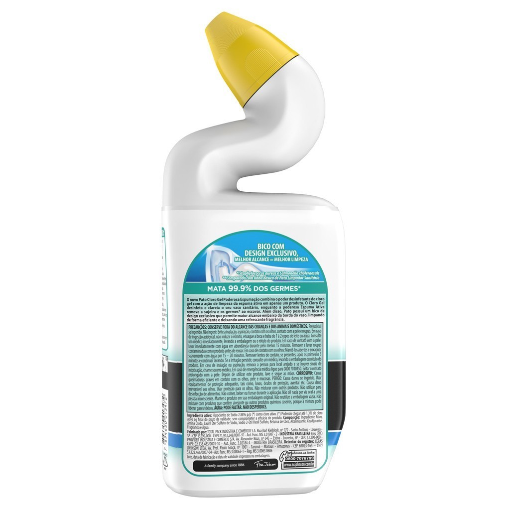 Desinfetante para Uso Geral Pato Cloro Gel Marine Poderosa Espumação 500ml · foto 2
