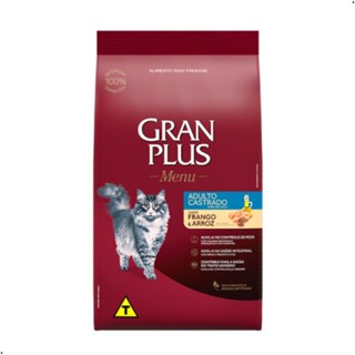 Ração GranPlus Menu Gato Castrado Frango e Arroz 10,1Kg Alimento High Premium Proteína Bruta 36% Cat em Oferta na Shopee