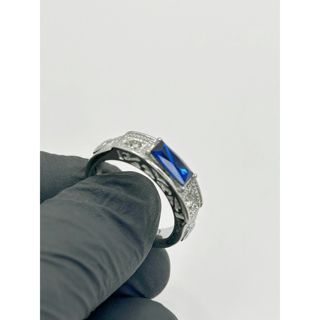 Anel De Formatura Masculino De Aço Inoxidável Just Fair Anel De Pedra Preto/azul em Oferta na Shopee