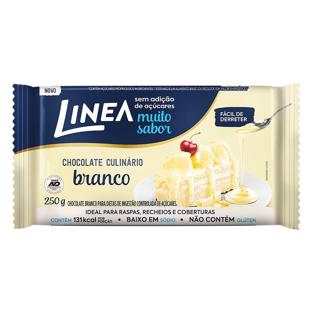 Chocolate Branco Culinário Diet Linea 250G