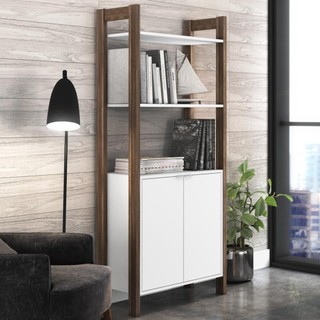 Estante para Livros 2 Portas 2 Prateleiras AZ1009 em Oferta na Shopee
