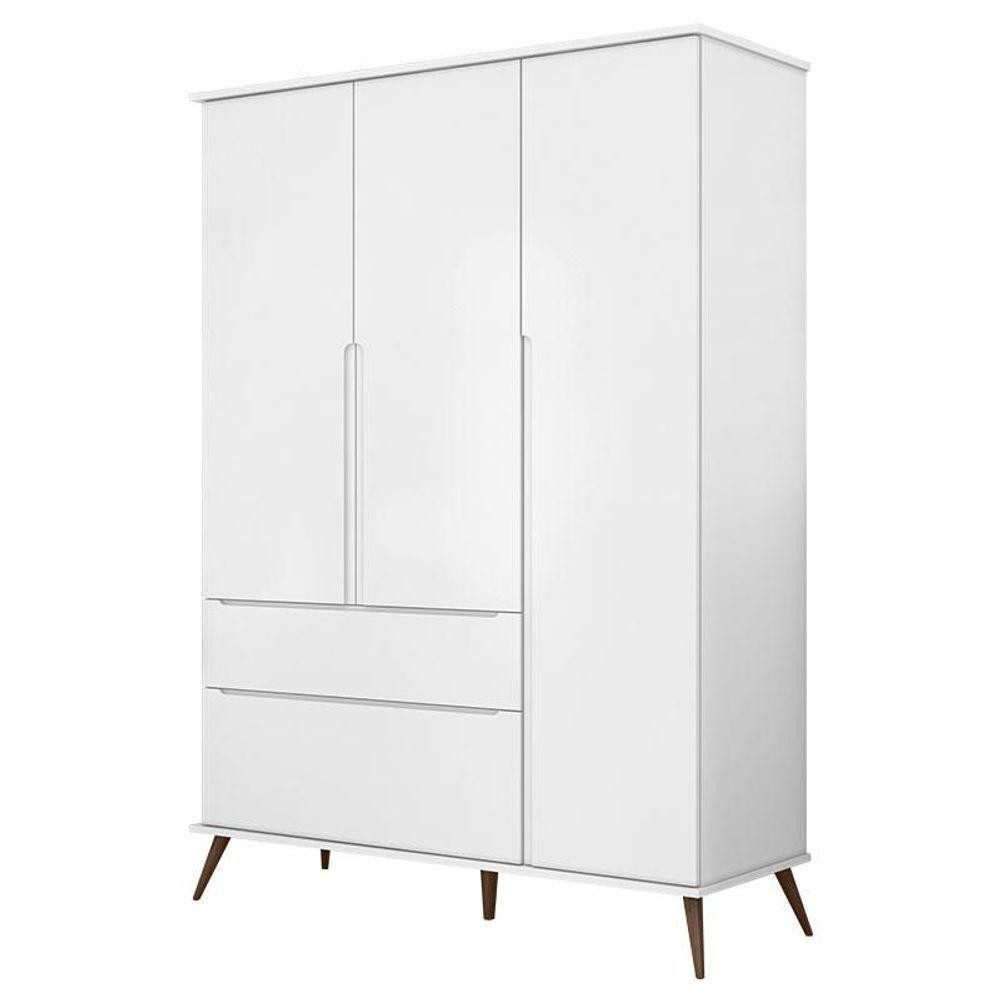 Guarda Roupa Infantil Retrô Alice Branco Acetinado - Phoenix Baby em Oferta na Shopee