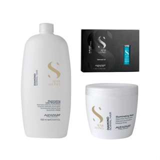 Kit Diamond Shampoo, Máscara e Ampolas - Alfaparf em Oferta na Shopee