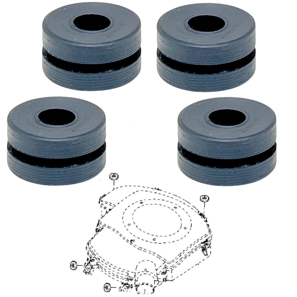 KIT 4 BUCHA BORRACHA COXIM CALÇO DA CARCAÇA CAIXA DO FILTRO FILTRO AR CLIO SANDERO LOGAN SYMBOL KANGOO EXPRESS APÓS 1997