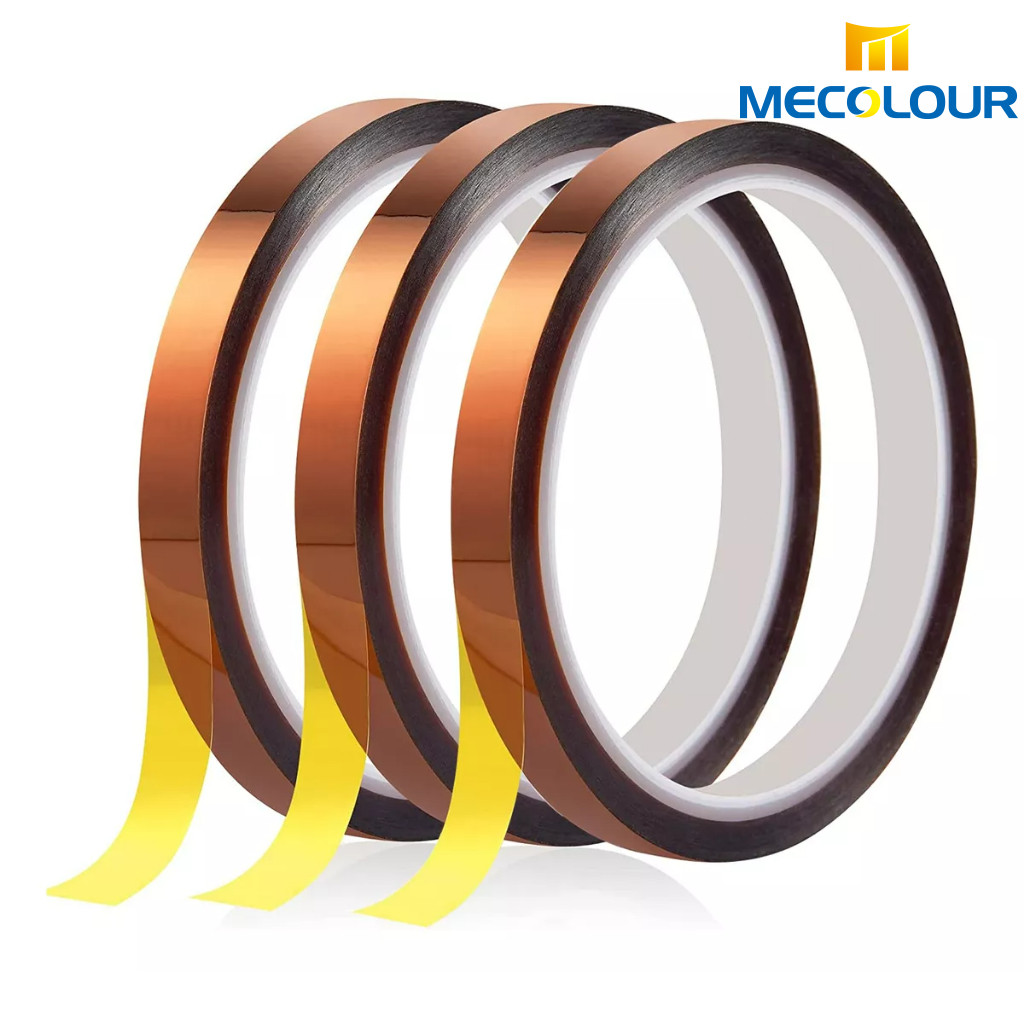Mecolour 3 peçasFita Kapton Sublimação 6mm Térmica Poliamida Altas Temperaturas 33m