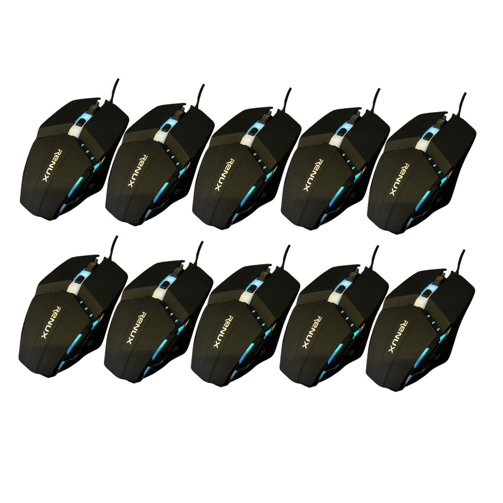 Kit 10 Mouses Gamer Pro Led Rgb 3000 Dpi 3.0/2.0 Cfio Renux