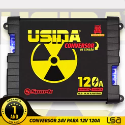 Conversor Redutor de Tensão Truck 24 Volts Para 12 Volts Usina 120A Half Bridge