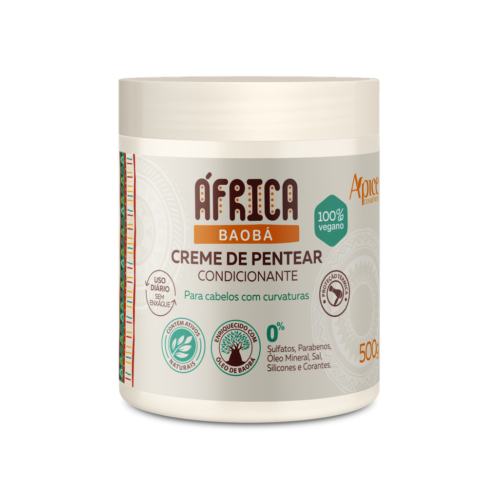 Apse Africa Baoba Creme de Pentear 500g em Oferta na Shopee